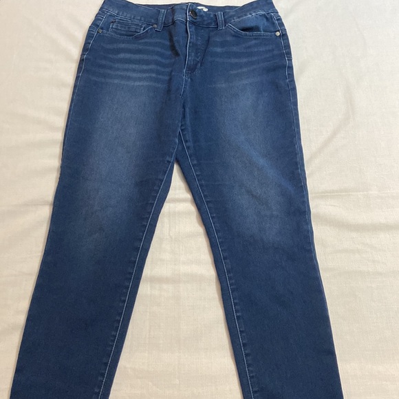 Seven7 Womens Booty Shaper Dark Denim Stretch Skinny Jeans - EUC Size 12 - Picture 12 of 15